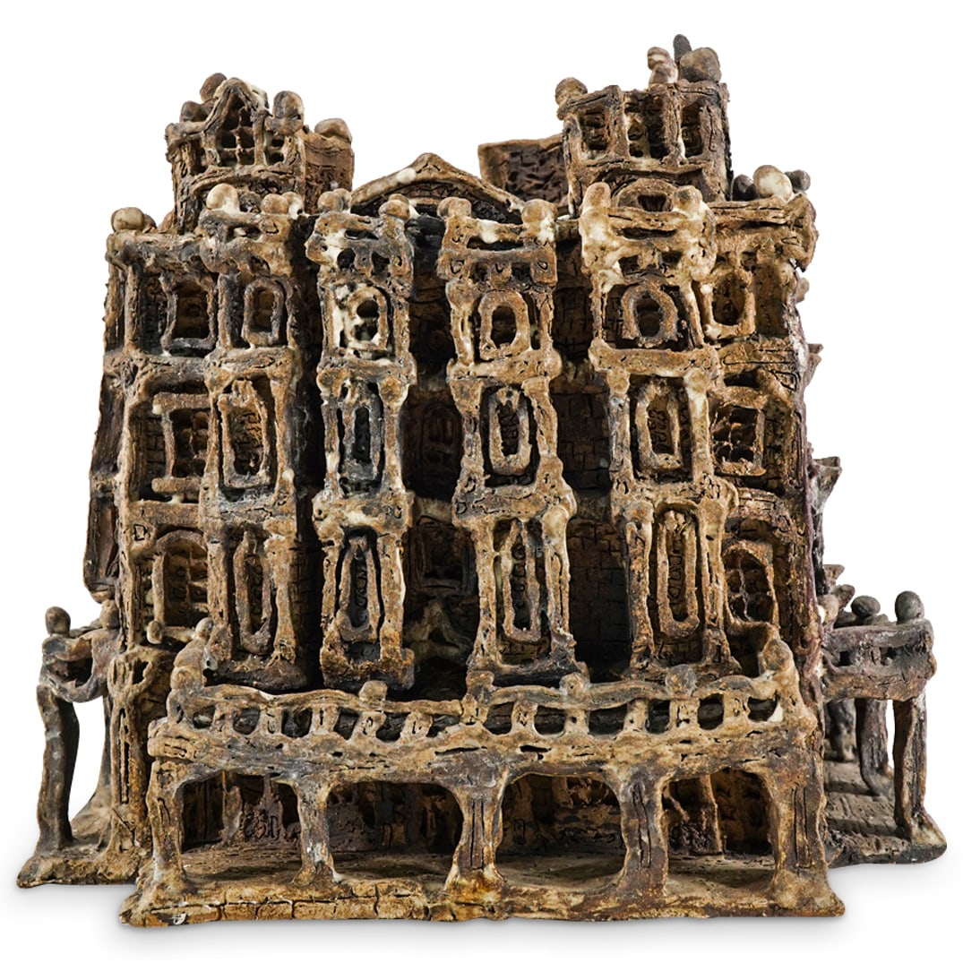 Antique Ceramic Gothic Architectural Model (1 of 7)