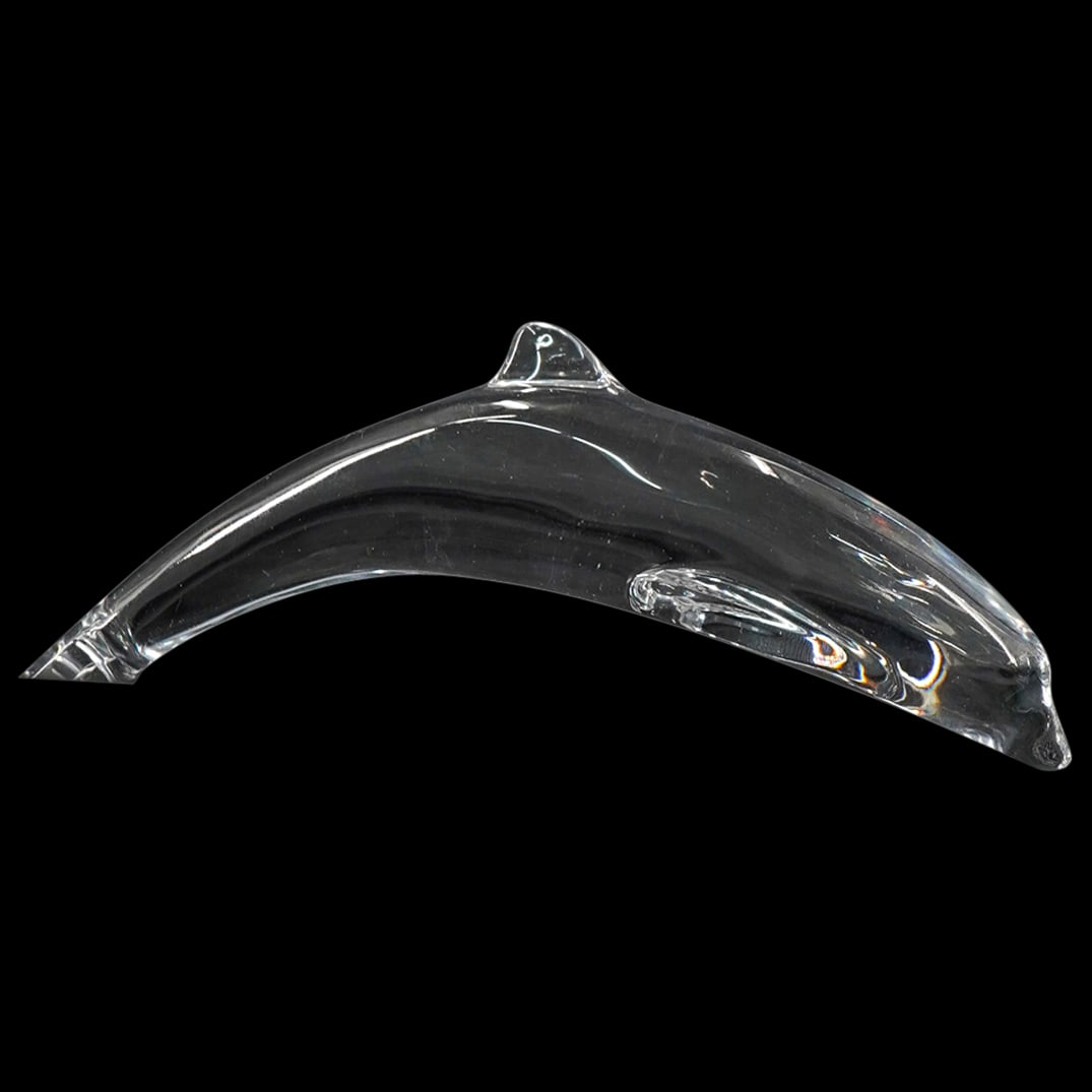 Baccarat Crystal "Diving Dolphin" Figurine (1 of 3)
