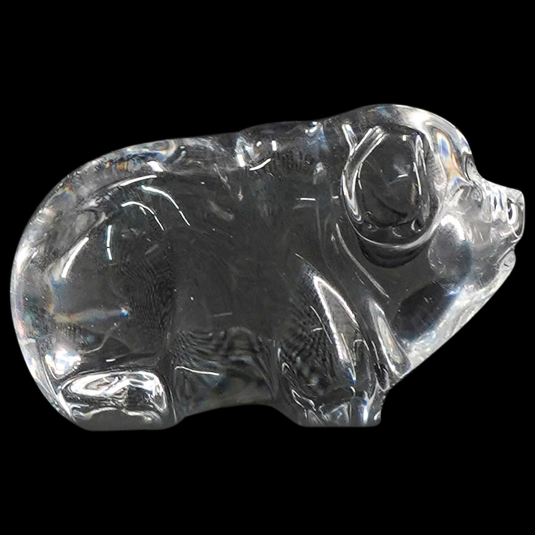 Baccarat Crystal "Miniature Pig Hog" Figurine (1 of 1)