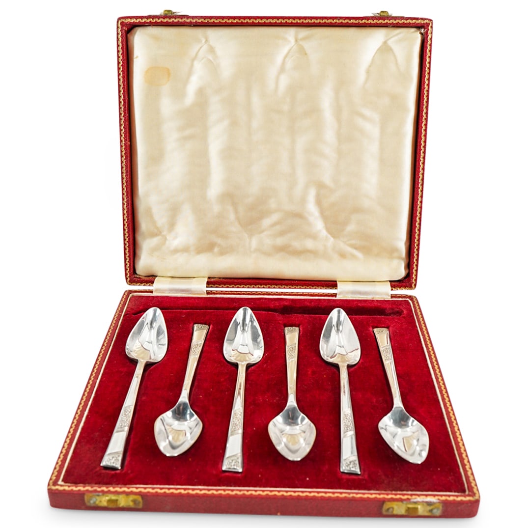 (6 Pc) Vintage English Silver Heritage Plate 6-Pc Tea Spoons Set (1 of 10)