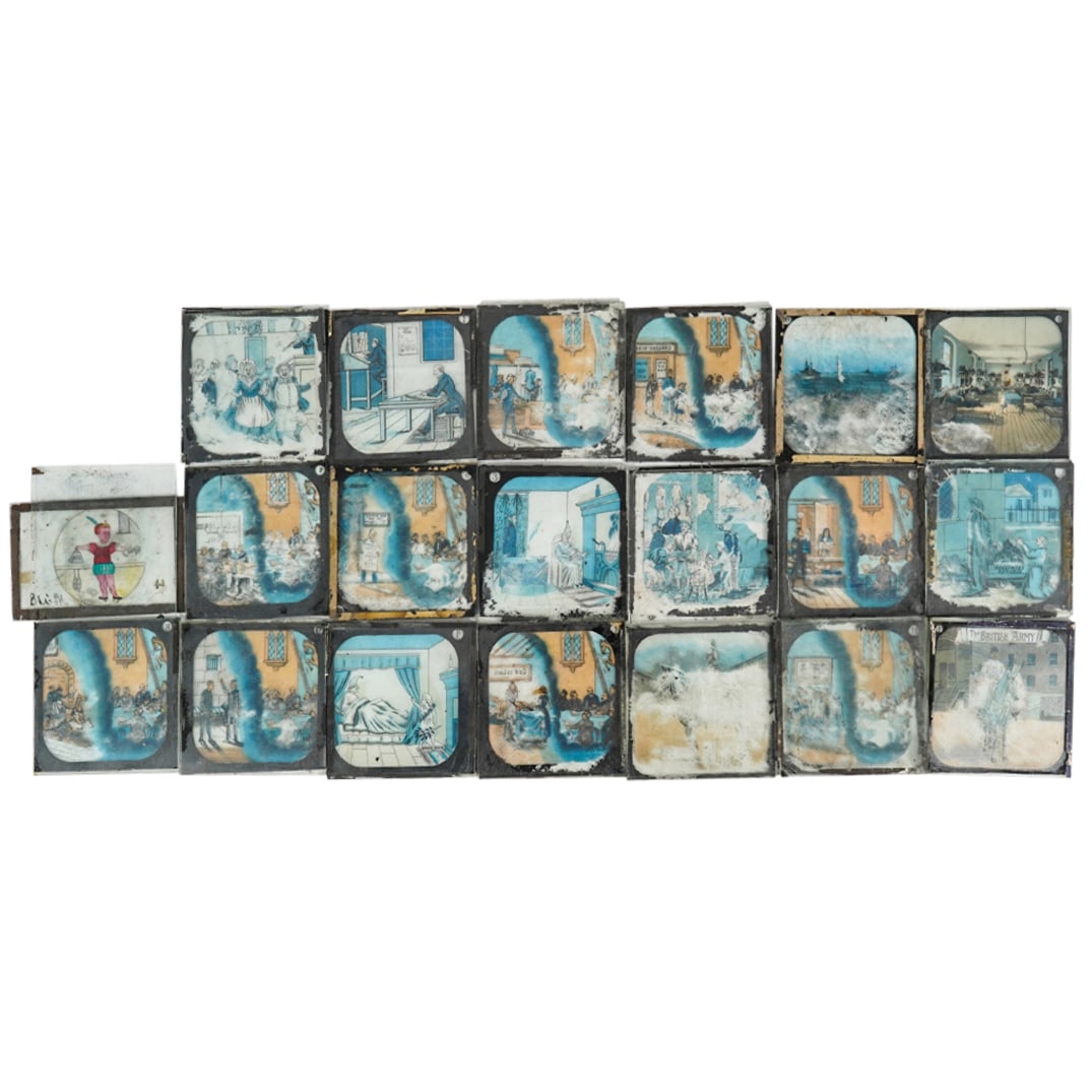 (20 Pc) Antique Magic Lantern Slides (1 of 7)