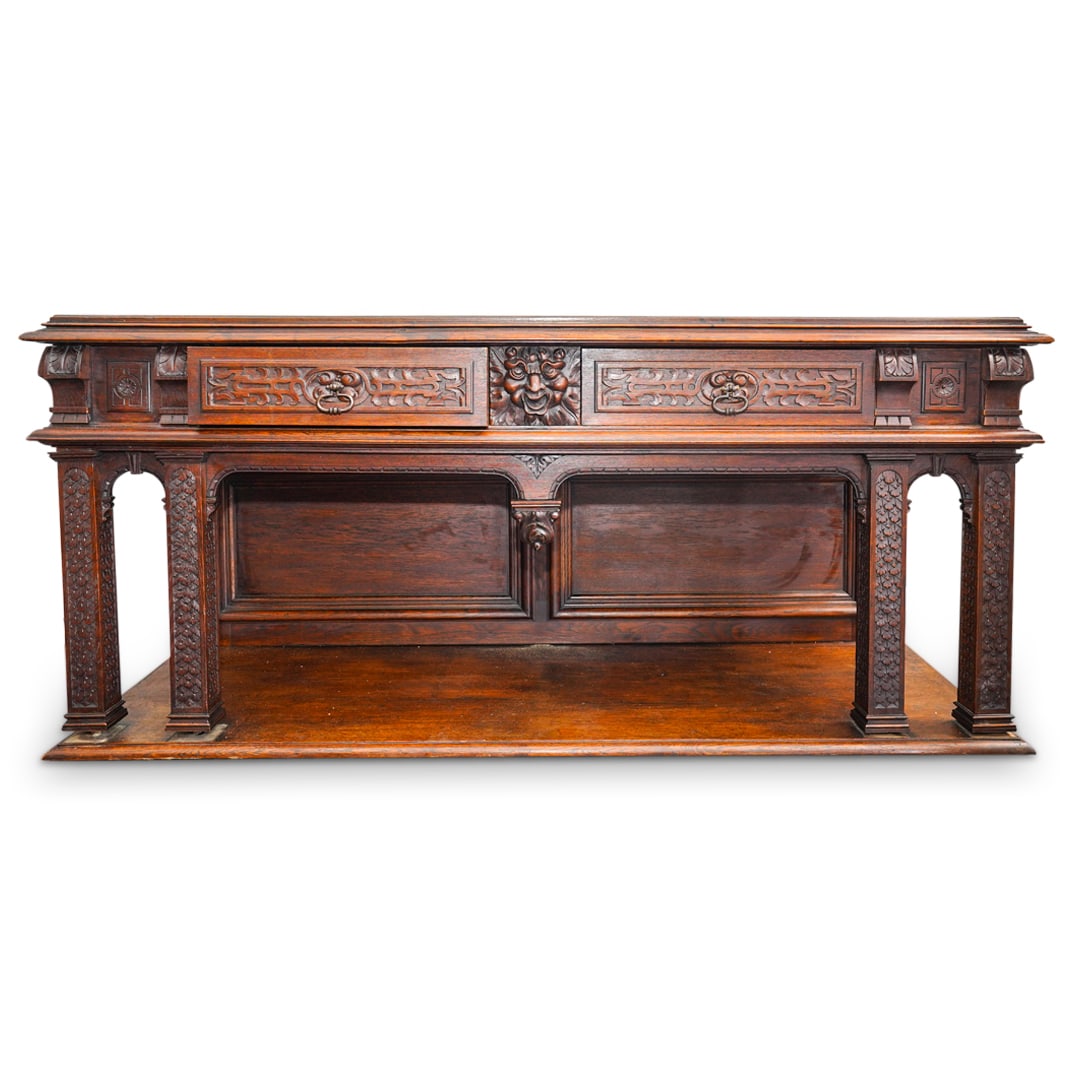 Jacobean Style Oak & Walnut Console (1 of 18)