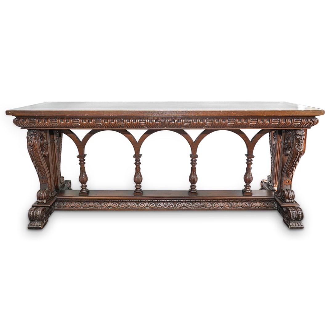 Italian Renaissance Style Walnut Center Table (1 of 14)