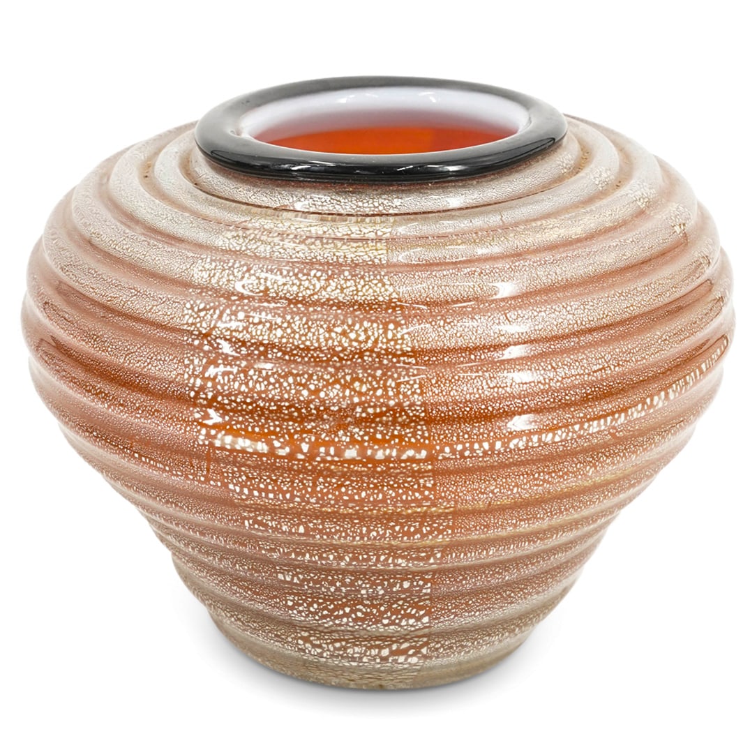 After Flavio Poli Seguso Vetri D'Arte Murano Blown Art Glass Vase (1 of 6)