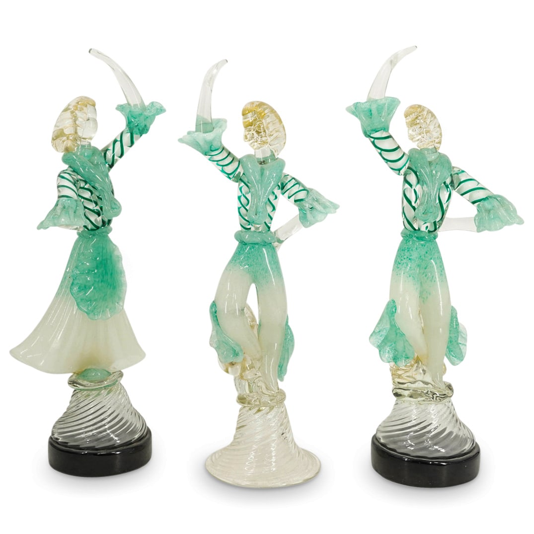 (3 Pc) Murano Glass Figures Of Dancers (1 of 8)