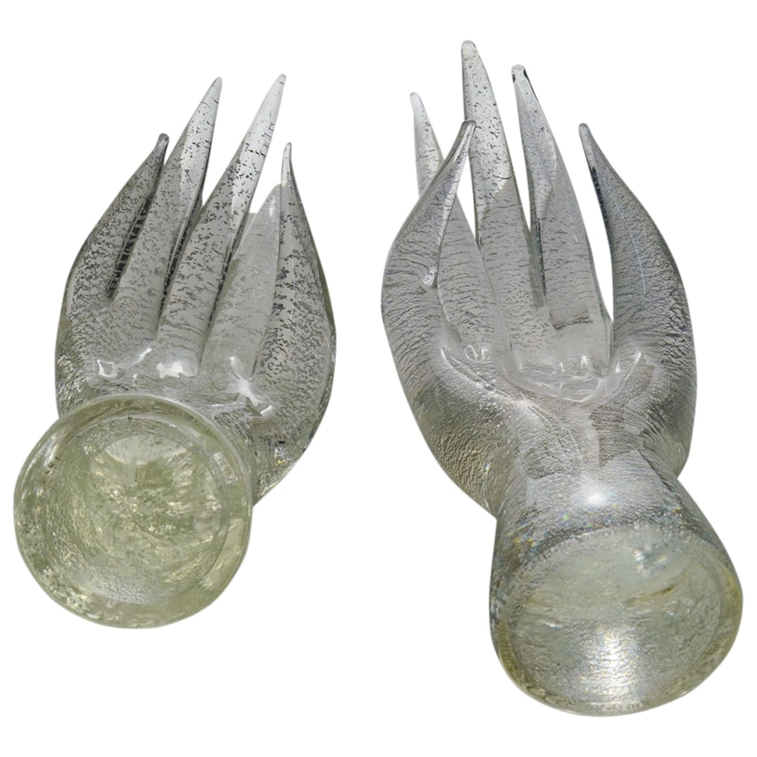 Pair Of Seguso Vetri D'Arte Murano Glass Hands (1 of 7)