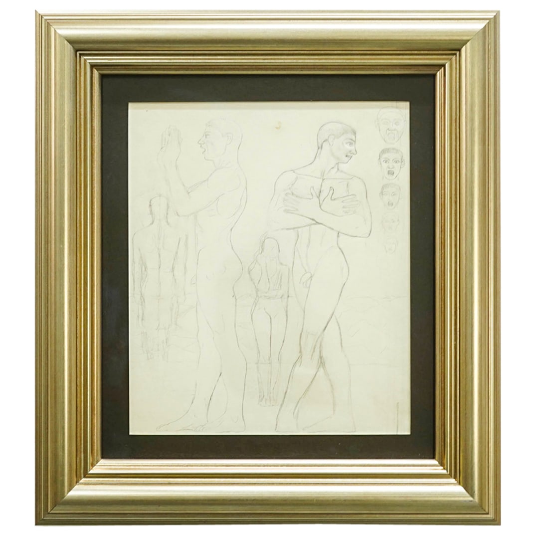 Jared French (American, 1905-1987) Figure Studies Sketch (1 of 5)