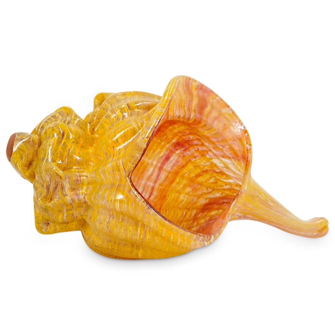 Murano Blown Glass Conch Shell (1 of 6)