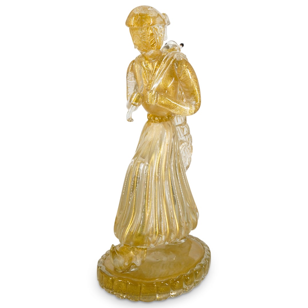 1940s Attrib. To Ercole Barovier For Ferro-Toso Murano Glass Fisherwoman Figure (1 of 9)