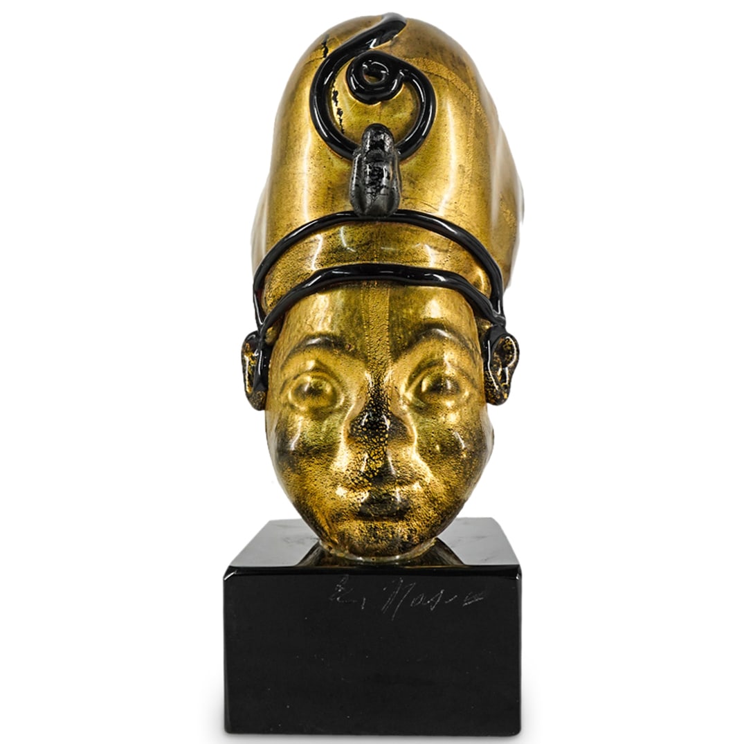 Ermanno Nason Murano Art Glass Pharaoh Head Sculpture (1 of 8)