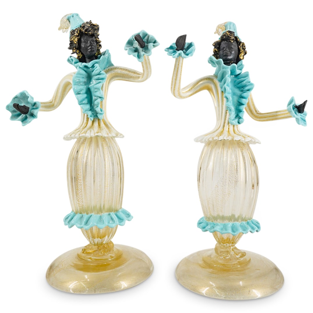 Pair of Murano Glass Blackamoor Figures (1 of 8)
