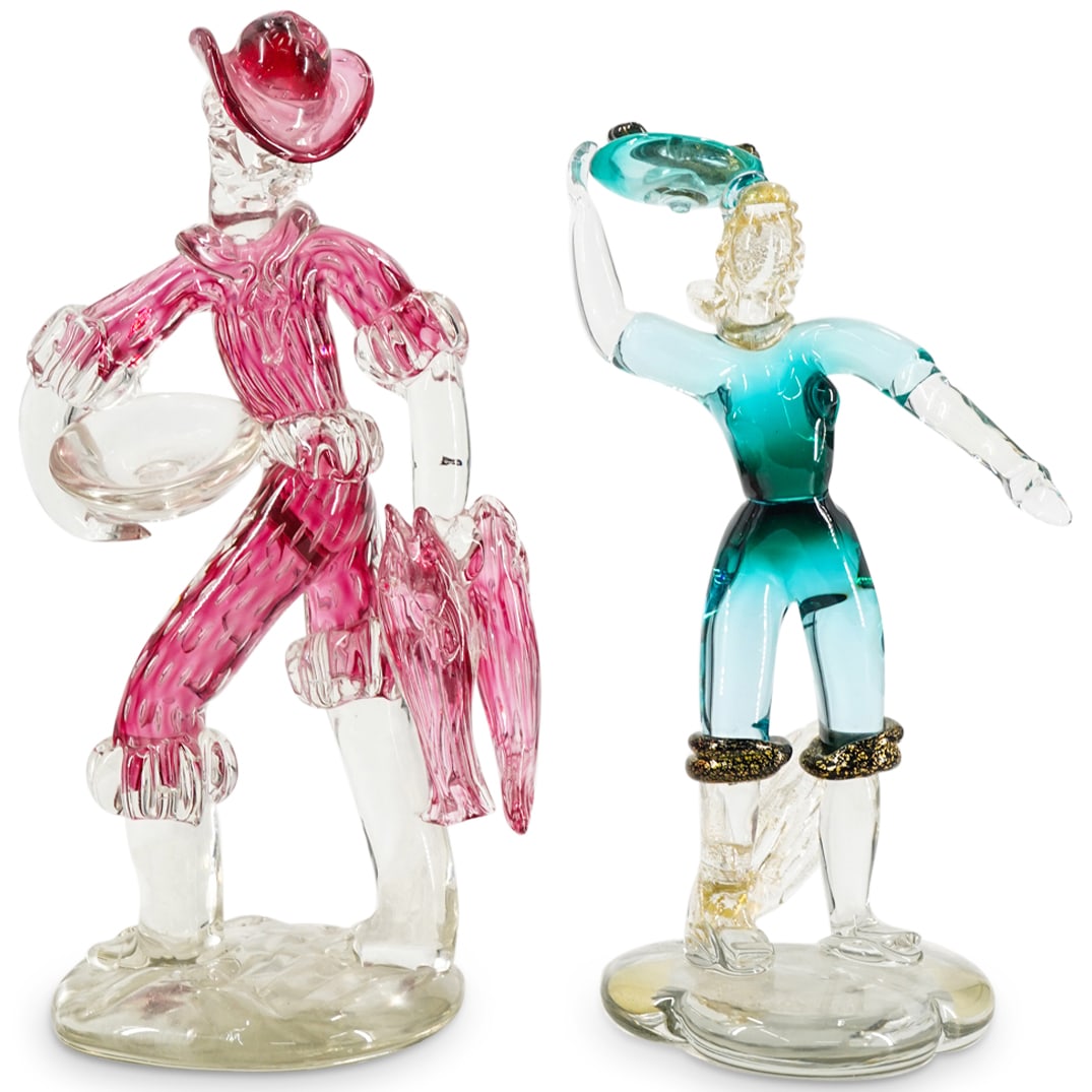 (2 Pc) Murano Glass Fishermen (1 of 13)