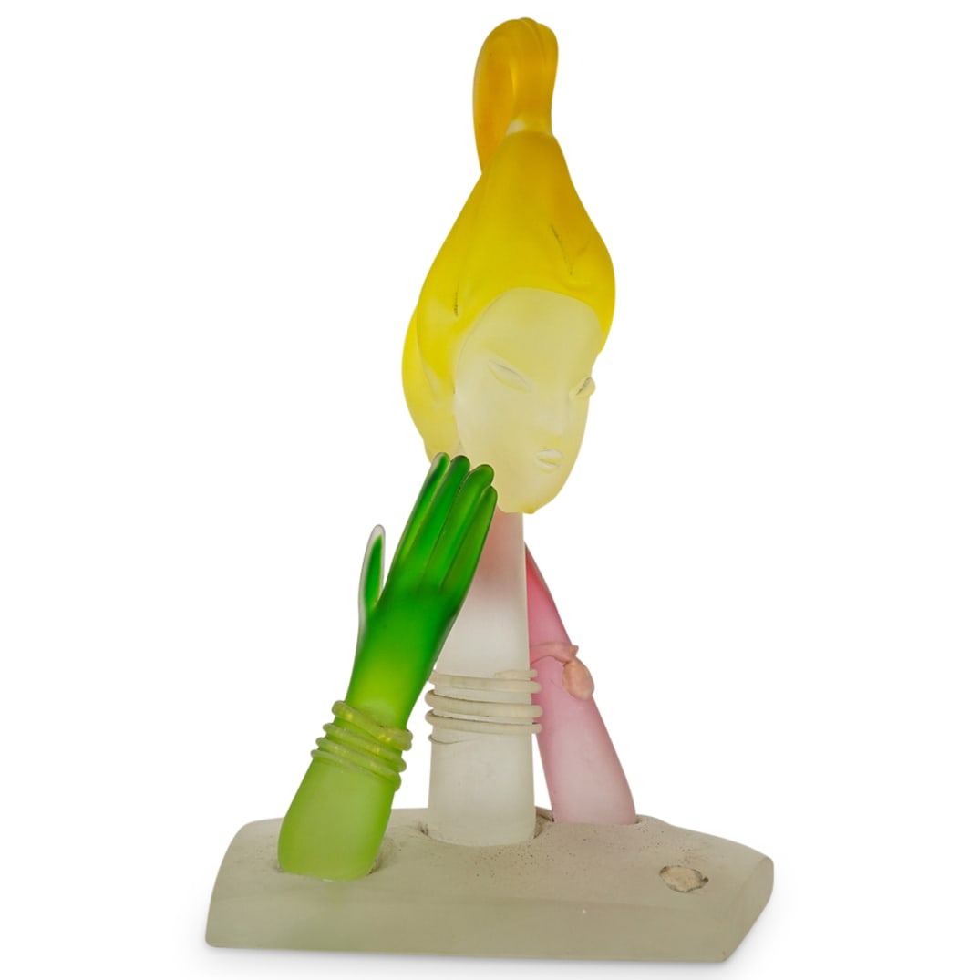 Murano Frosted Glass Bust Of A Woman (1 of 8)