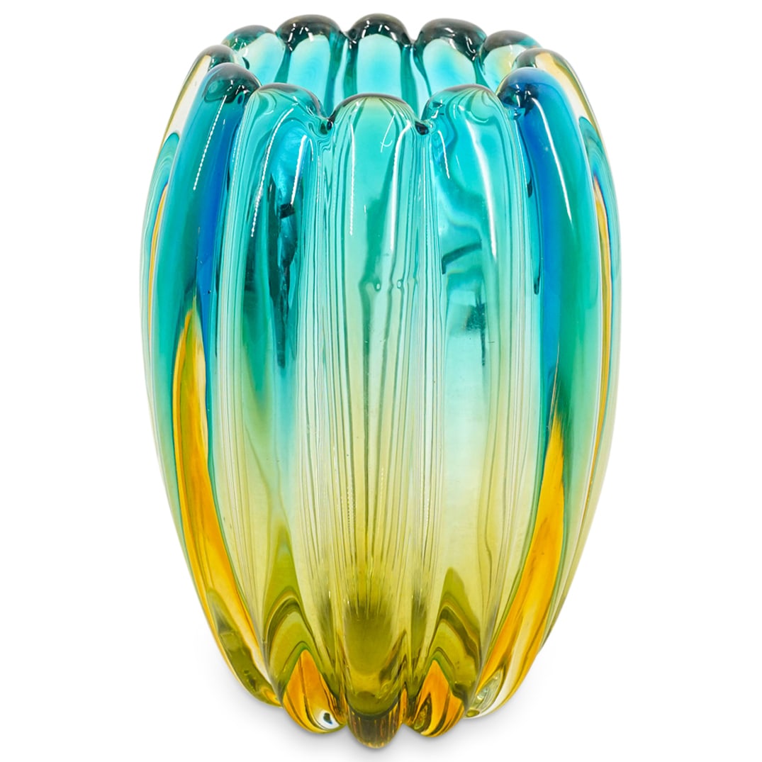 Prob. Barbini Murano Blown Art Glass Sommerso Vase (1 of 5)