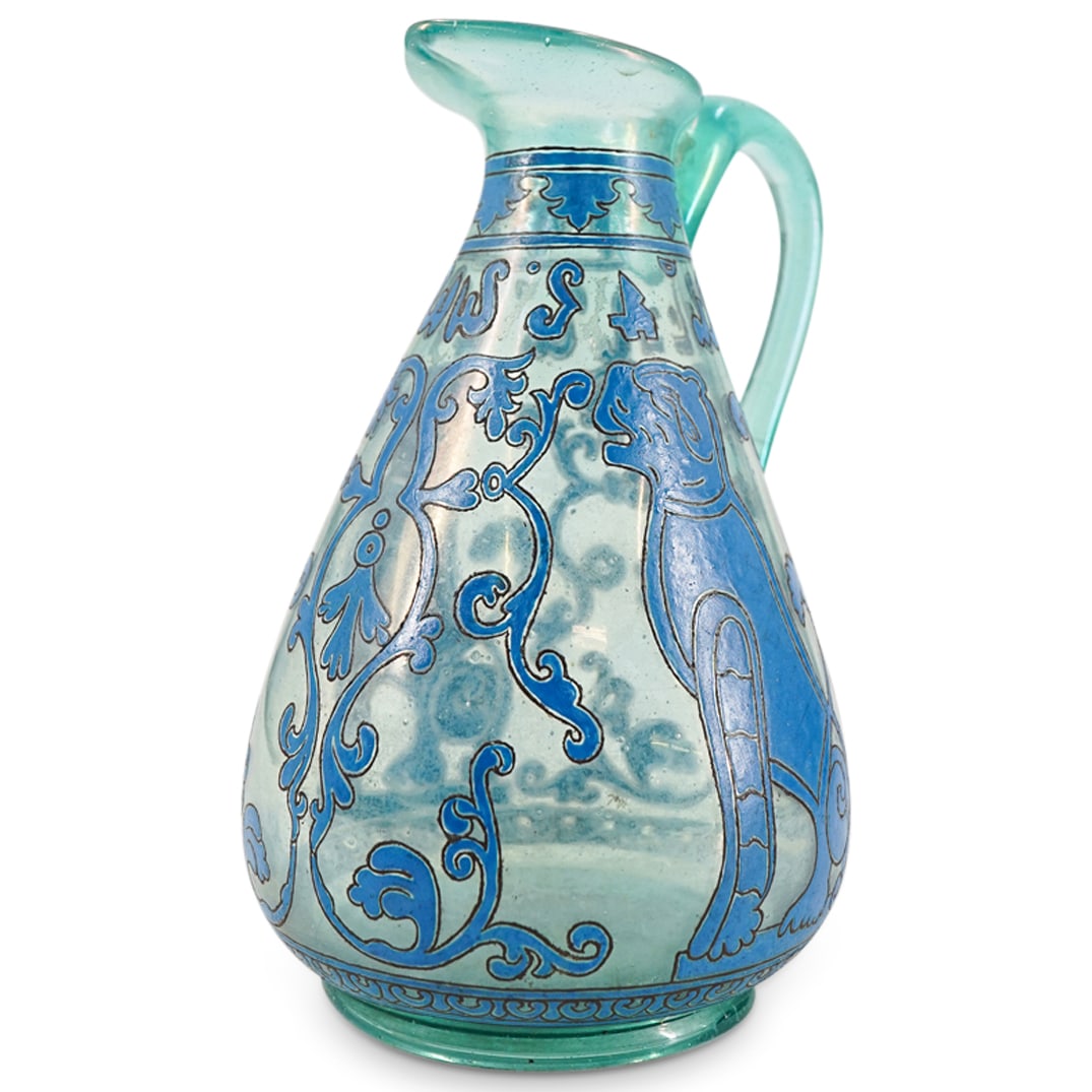 Venetian Blown And Enameled Glass Jug (1 of 7)