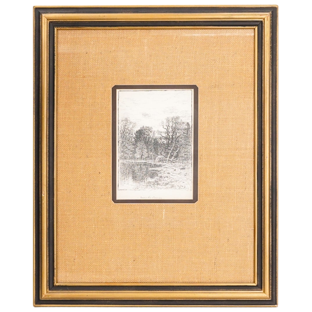 John Joseph Enneking (American, 1841-1916) "November Evening" Ink On Paper (1 of 7)