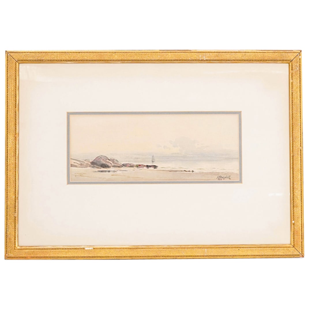 Melbourne H. Hardwick (Canadian, 1857-1916) Seascape Watercolor (1 of 6)