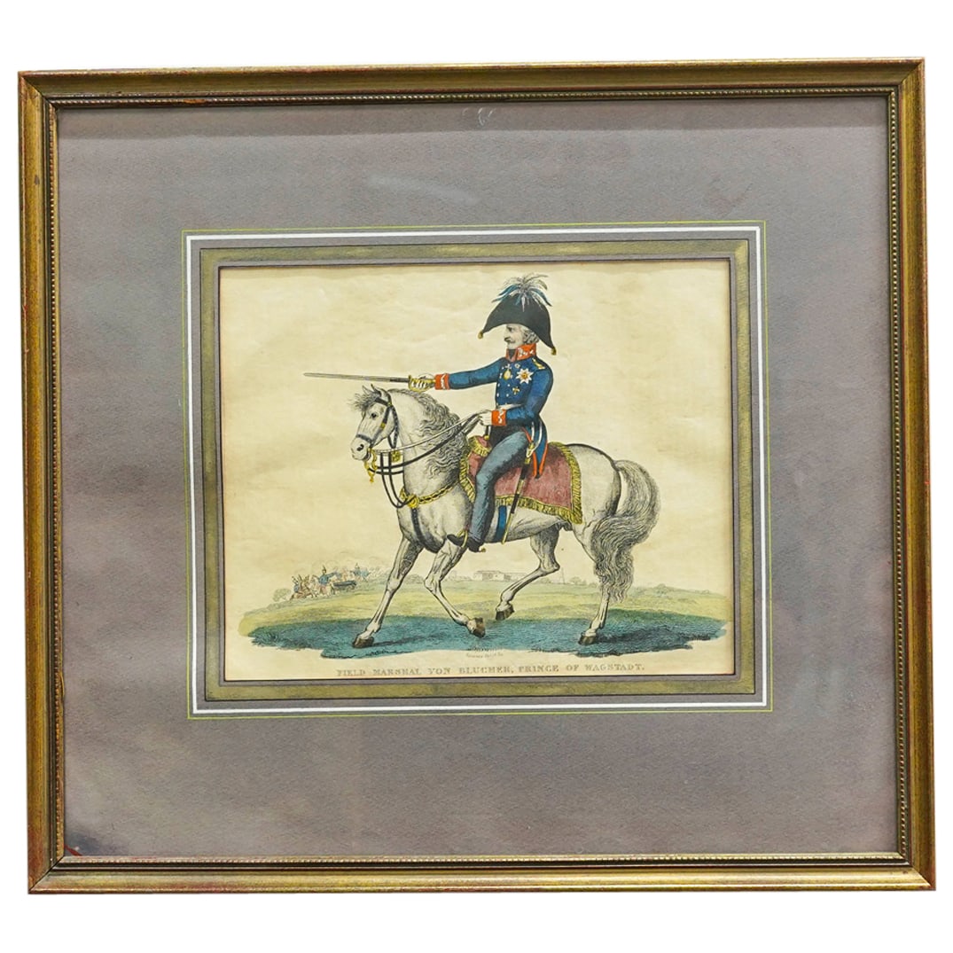 John Romney Field Marshal Von Blucher Hand Colored Engraving (1 of 7)