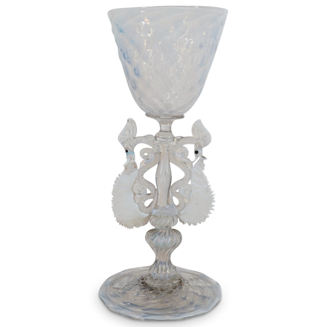 Venetian Blown Glass Goblet (1 of 5)