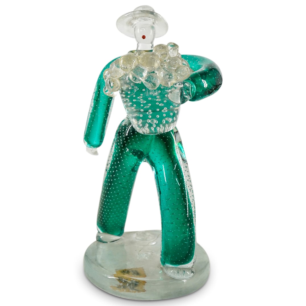 Mid 20th Cent. Murano Art Glass Harvester Figure By Angelo Nason (1 of 7)