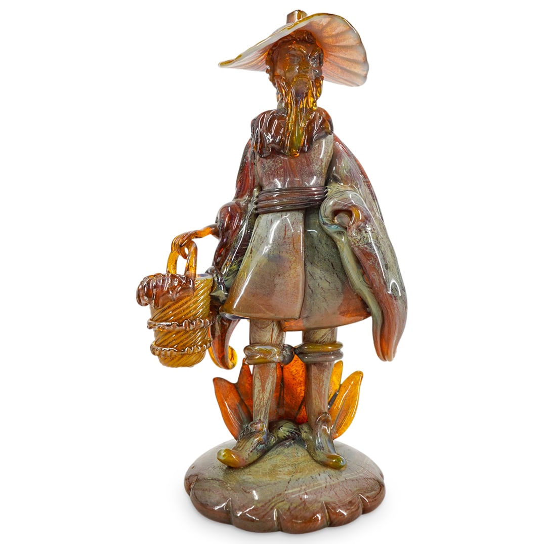 Signed Nason Murano Glass Figure of an Asian Man (1 of 10)