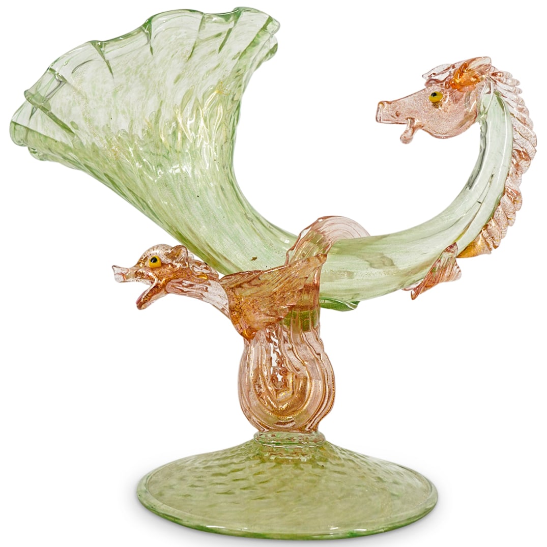 Murano Blown Art Glass Cornucopia Figural Table Ornament (1 of 7)