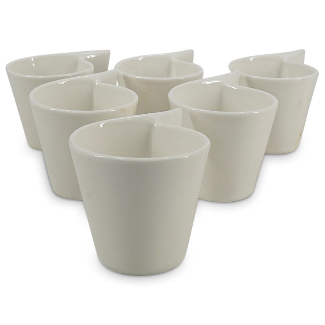 (6 Pc) Villeroy & Boch "New Wave" Porcelain Coffee Cups Set (1 of 5)