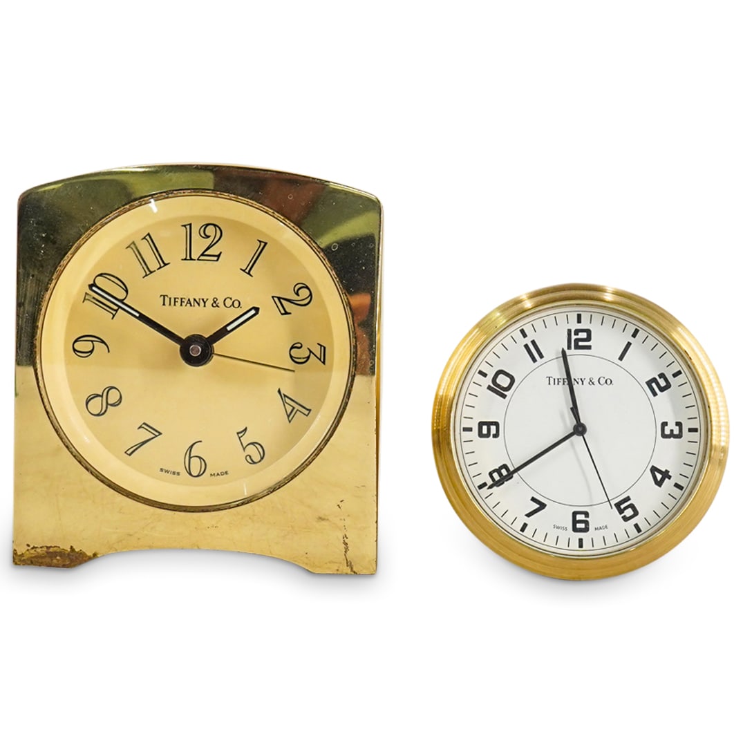 (2 Pc) Tiffany & Co Desk Clocks (1 of 6)