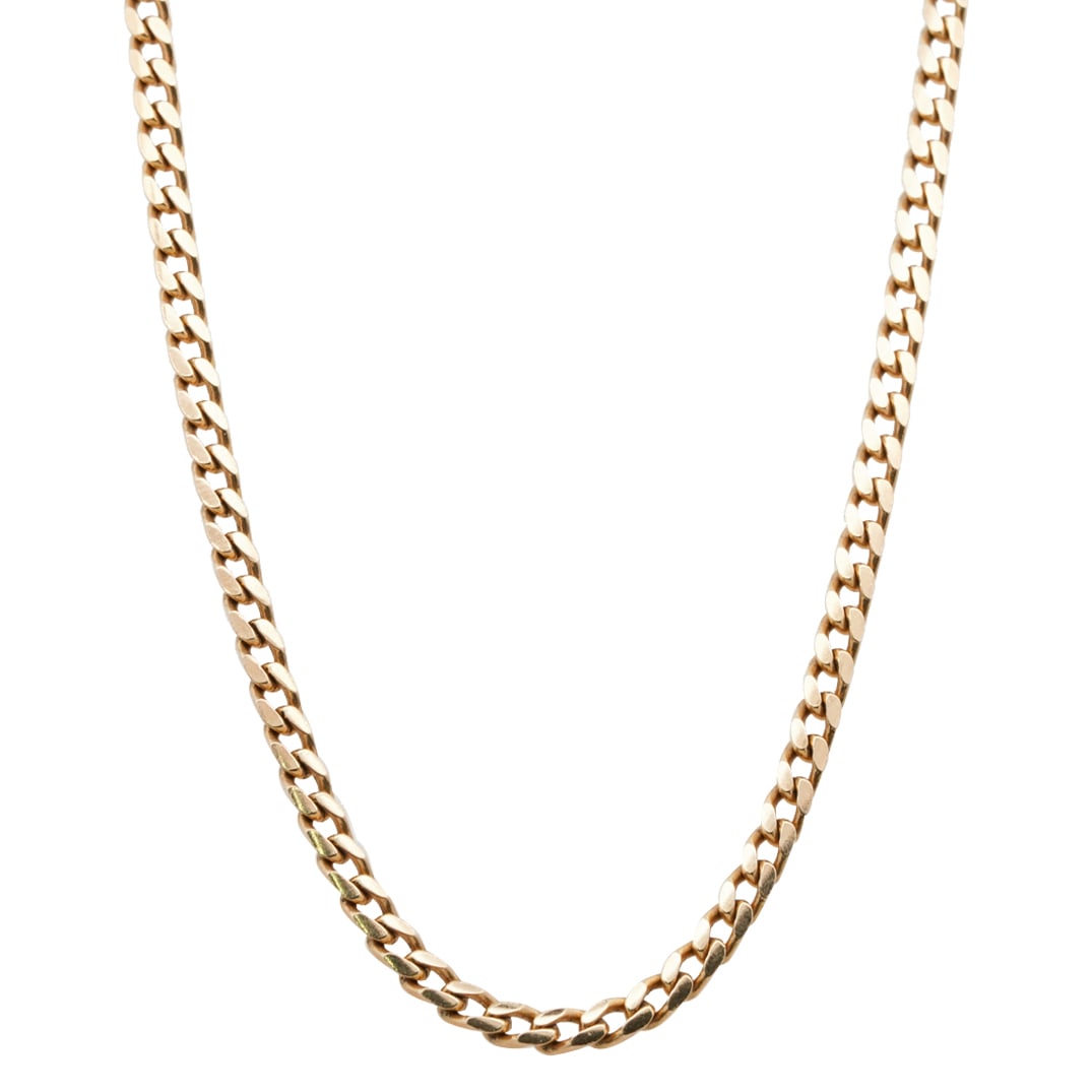Italian 14k Gold "Curb Link" Necklace (1 of 4)
