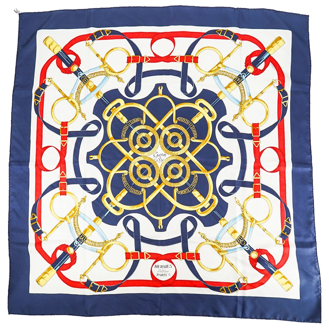 Vintage Hermes "Pellier" Silk Scarf (1 of 6)