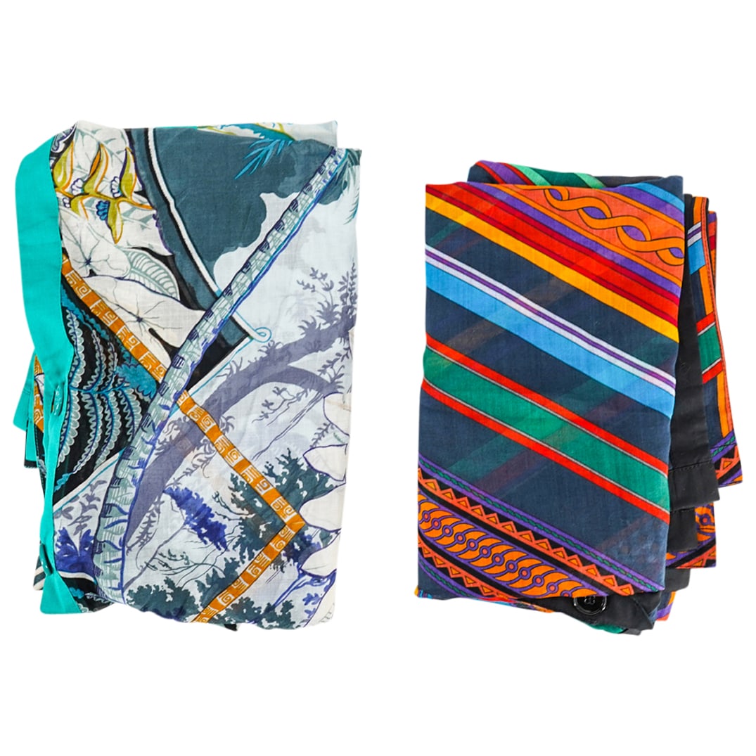 (2 Pc) Vintage Hermes Sleeveless Resort Shirts (1 of 16)