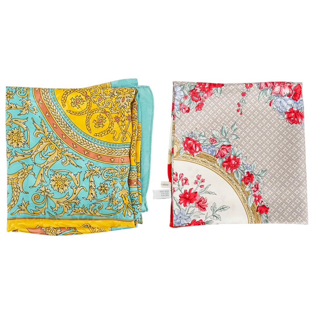 (2 Pc) Vintage Gucci & Christian Dior Designer Scarves Grouping (1 of 11)