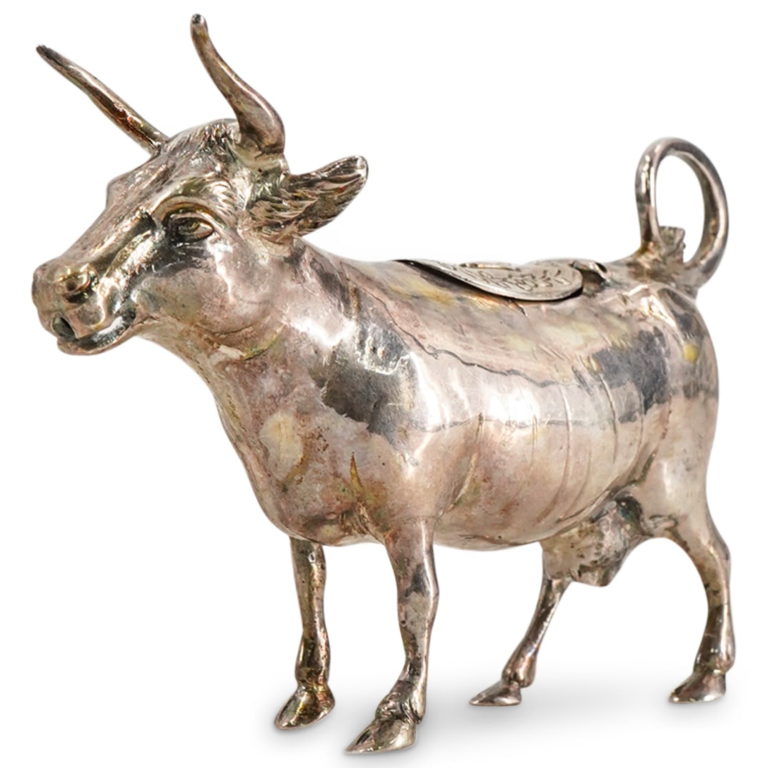 German Sterling Silver Cow Creamer (1 of 5)