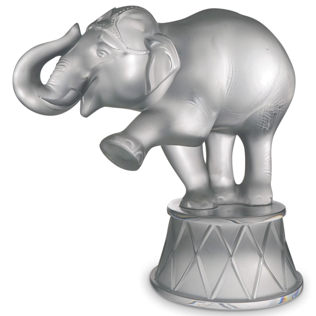 Lalique Crystal "Zambo Elephant" Paperweight Figurine (1 of 6)
