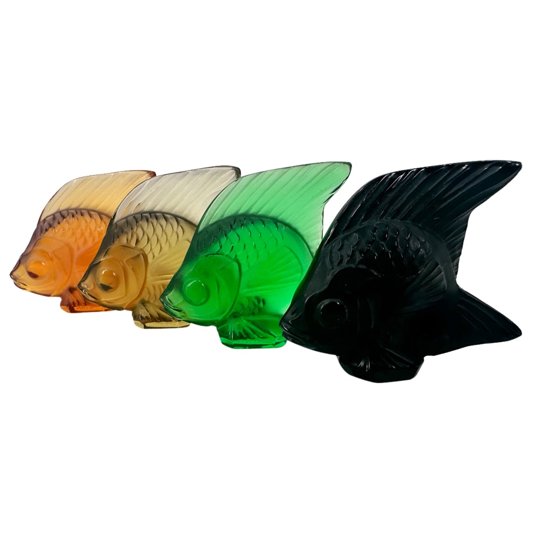 (4 Pc) Lalique Crystal Fish Assortment (1 of 5)