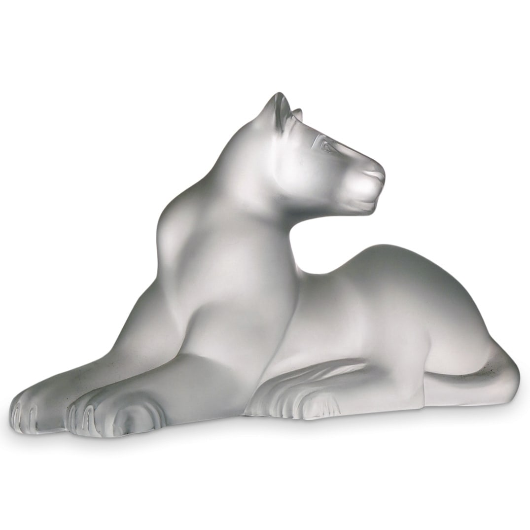 Lalique Crystal "Lioness-Simba" Figurine: DESCRIPTION: Lalique crystal "Lioness-Simba" figurine. Marked with "Lalique France" etched signature hallmark. CIRCA: 20th Century ORIGIN: France DIMENSIONS: H: 5 1/2" CONDITION: Great Condition Unles