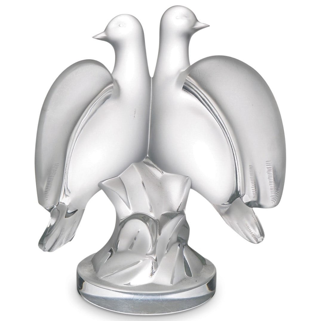 Lalique Crystal "Ariane-Doves" Paperweight Figurine (1 of 5)