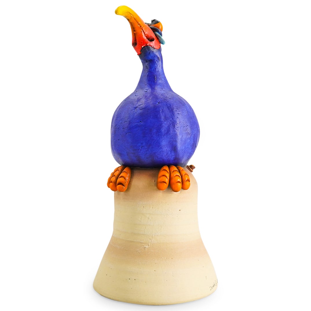 Todd Warner (American, 1945) Painted Ceramic Figural Bell (1 of 2)