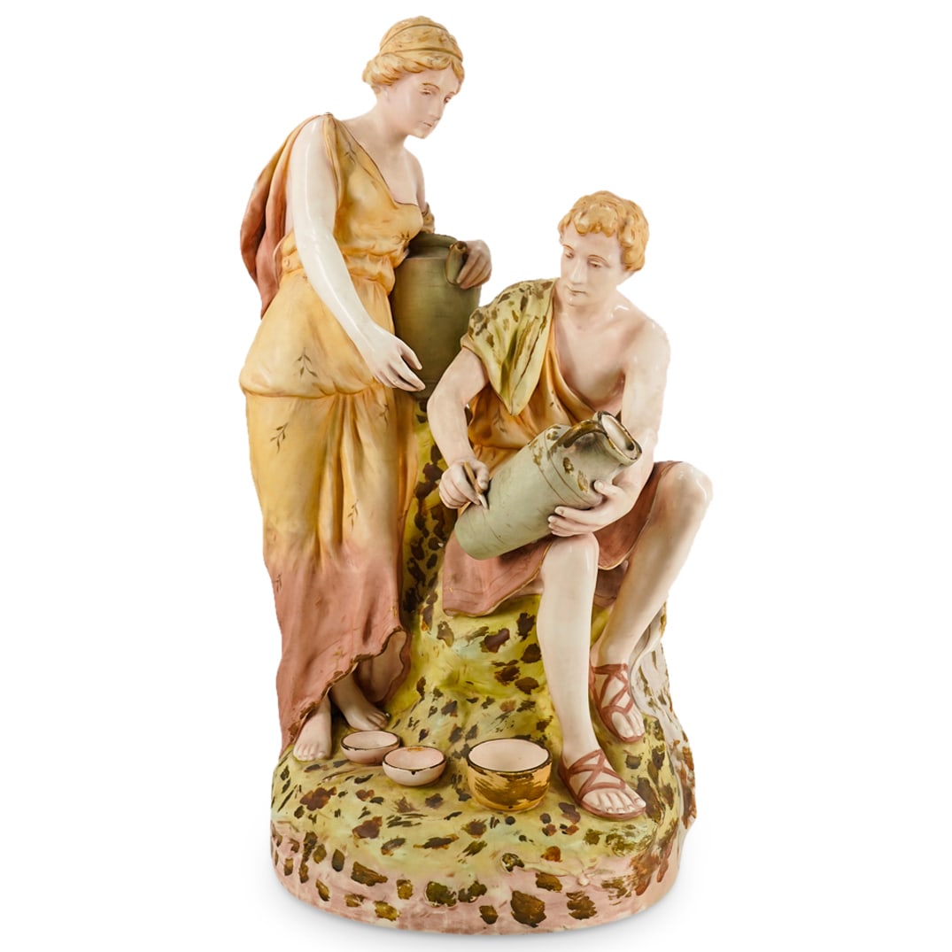 Antique Royal Dux Large Porcelain Group Figurative Sculpture (1 of 11)
