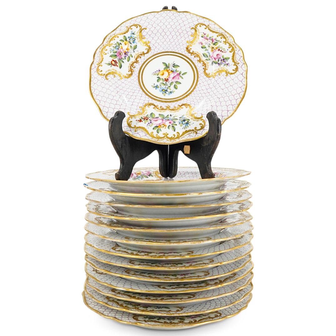 (14 Pc) Welsh Swansea Nantgarw Plates (1 of 6)