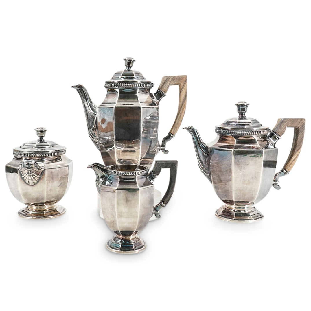 (4Pc) Christofle Gallia Silverplate Tea Service (1 of 20)