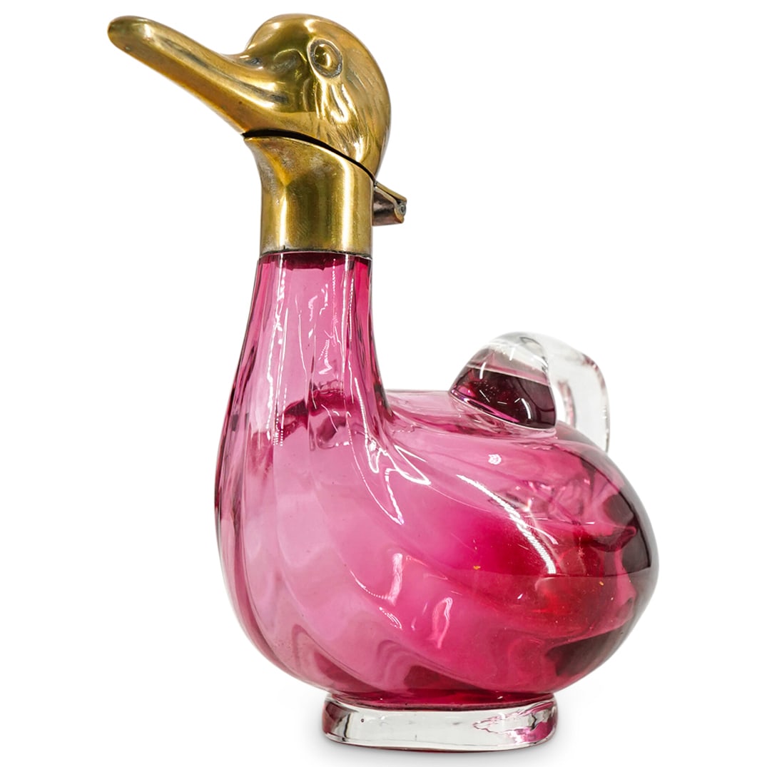 Austrian Silver Plated & Glass Bird Claret Jug (1 of 6)