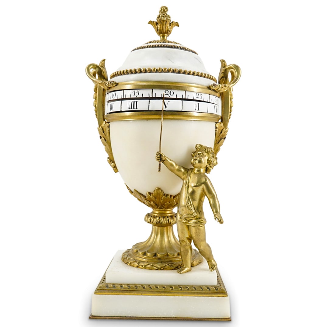 Antique Marble & Bronze Cercle Tournant Mantel Clock (1 of 8)