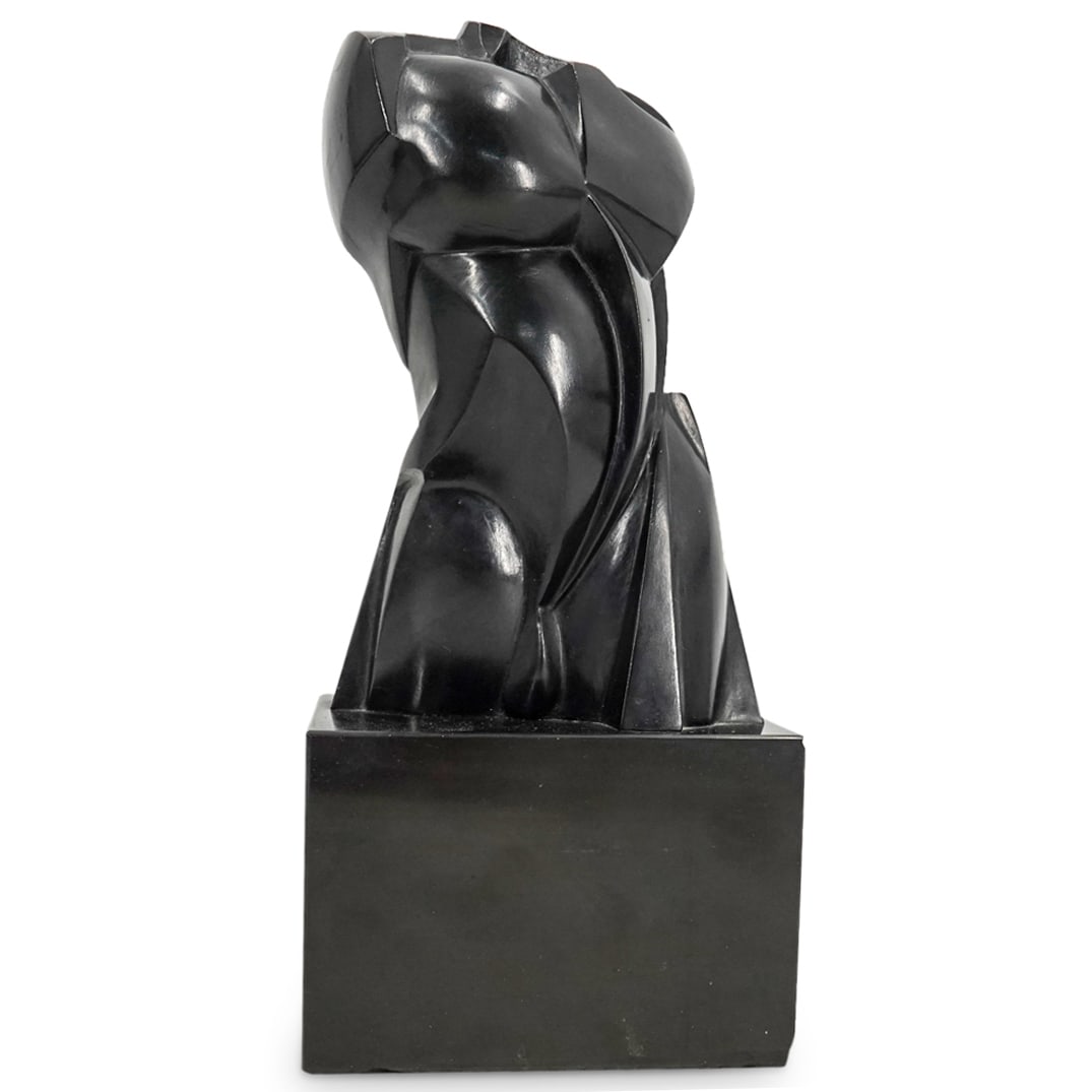 Signed Roberto Estevez Male Torso Bronze Sculpture (1 of 6)