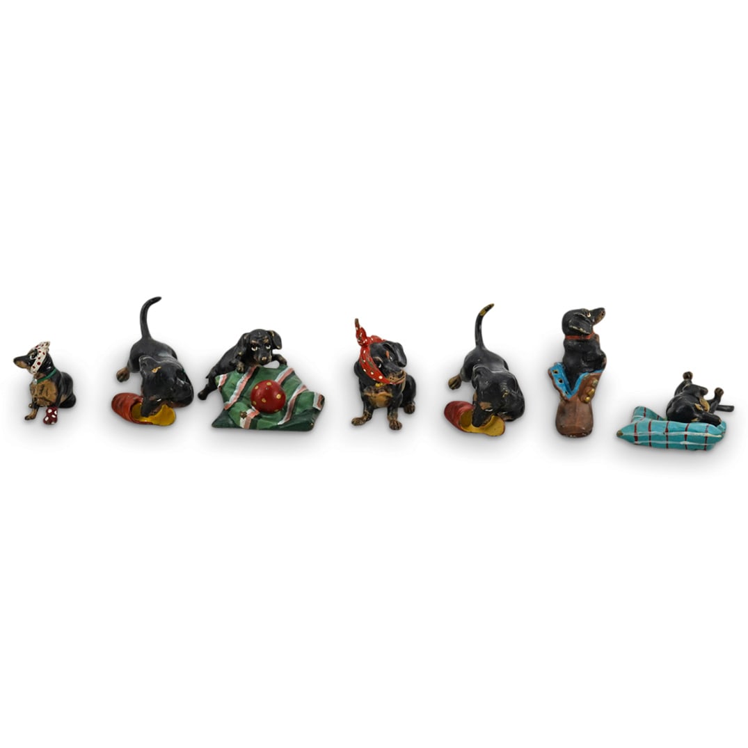 (7 Pc) Vienna Bronze Dachshunds (1 of 8)