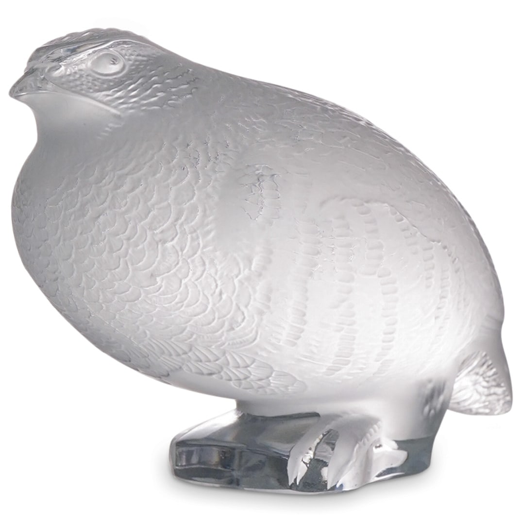Lalique Crystal "Partridge-Squat" Paperweight Figurine: DESCRIPTION: Lalique crystal "Partridge-Squat" paperweight figurine. Marked with "Lalique France" etched signature hallmark. CIRCA: 20th Century ORIGIN: France DIMENSIONS: H: 3 1/4" CONDITION: Great C