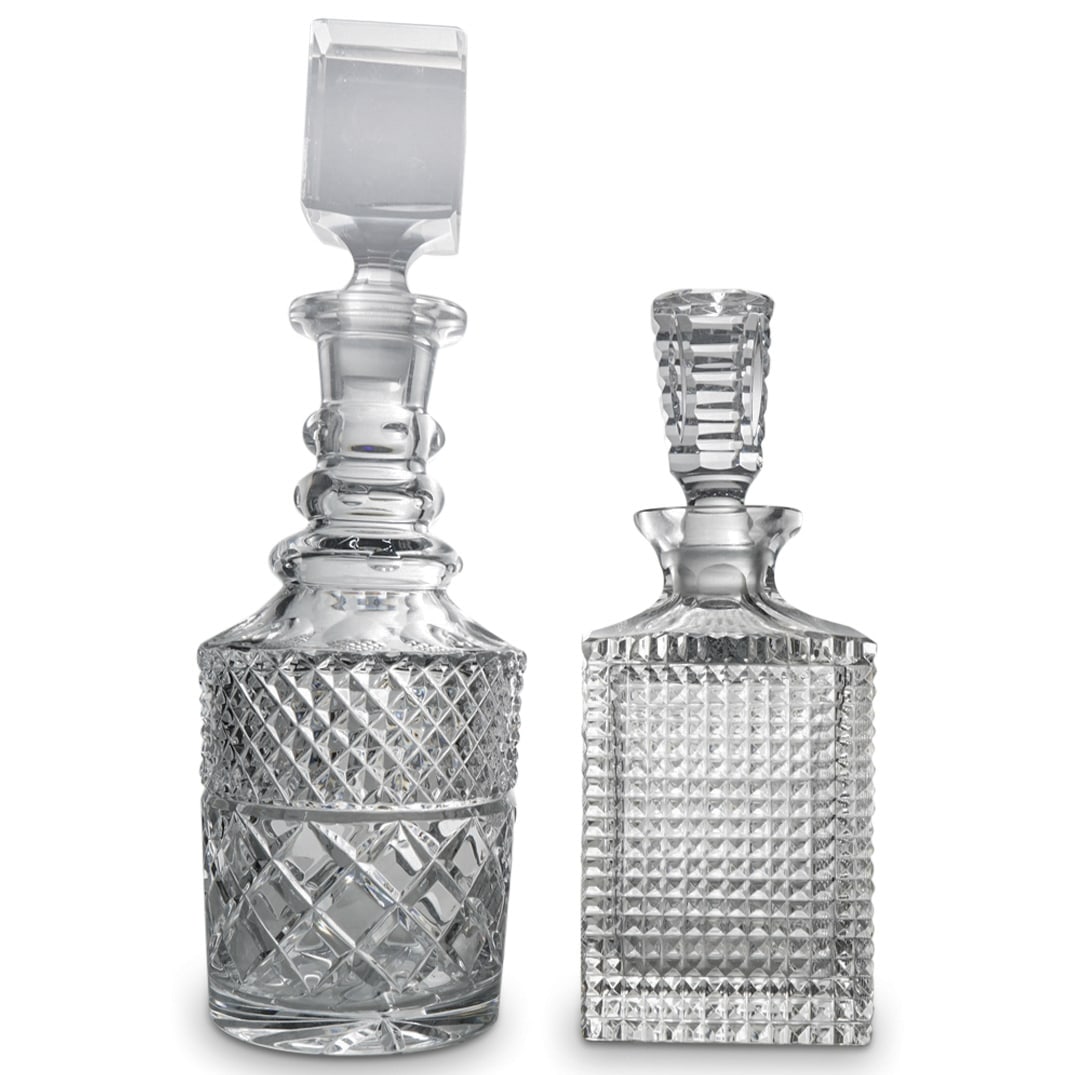 (2 Pc) Cut Crystal Decanters Grouping Pair (1 of 10)