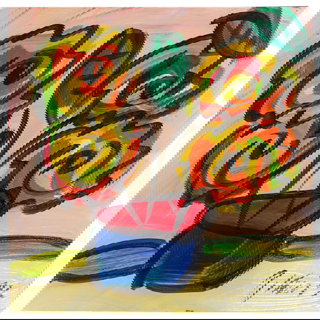 Peter Robert Keil (German, b. 1942) Floral Bouquet Oil Painting (1 of 5)