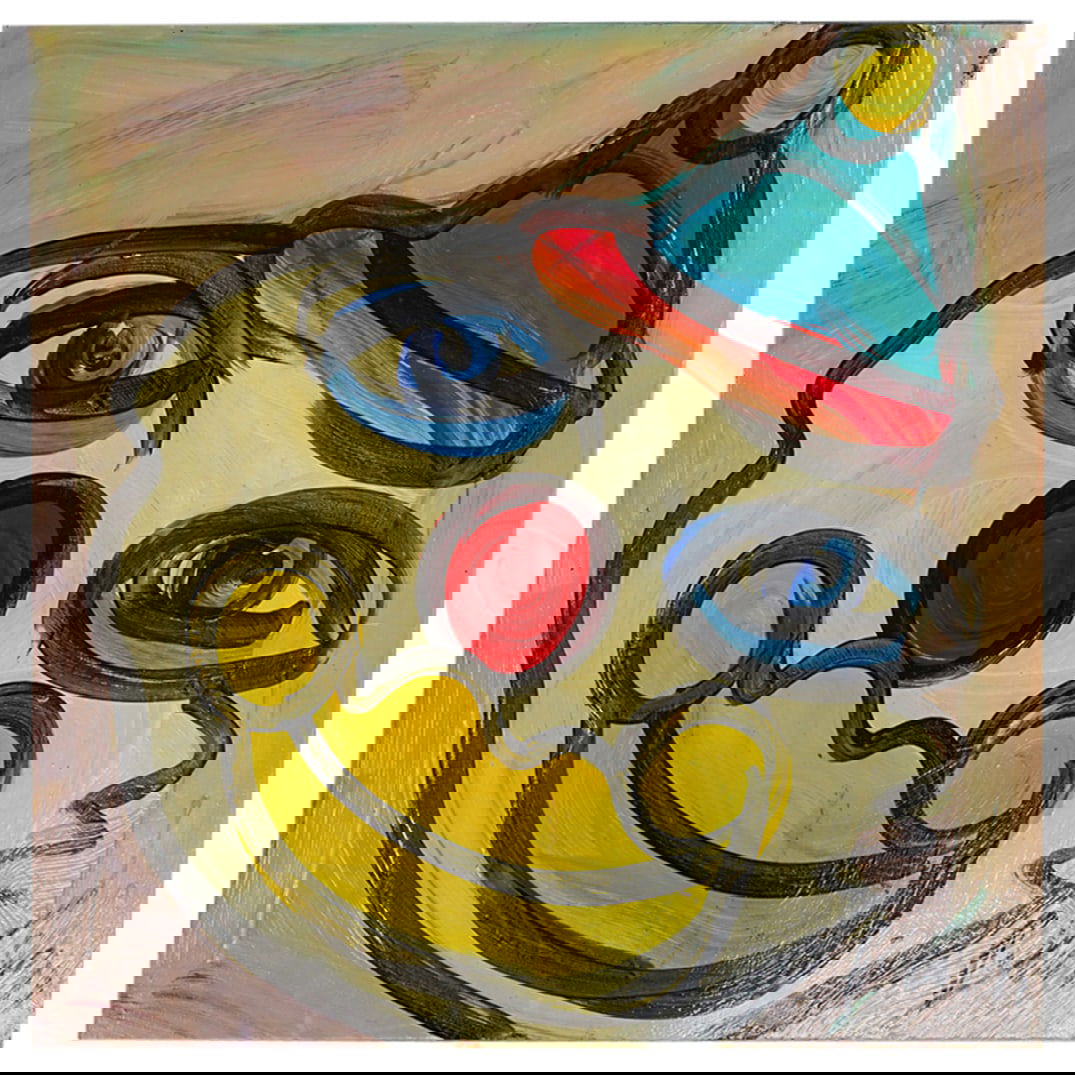 Peter Robert Keil (German, b. 1942) Portrait Clown Oil Painting (1 of 3)