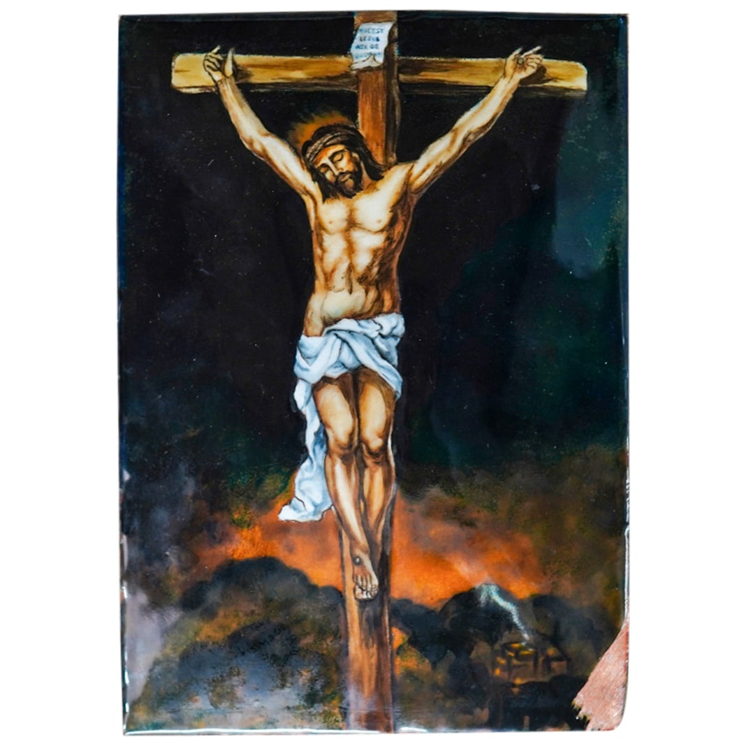 Enamel On Copper Plaque (1 of 3)